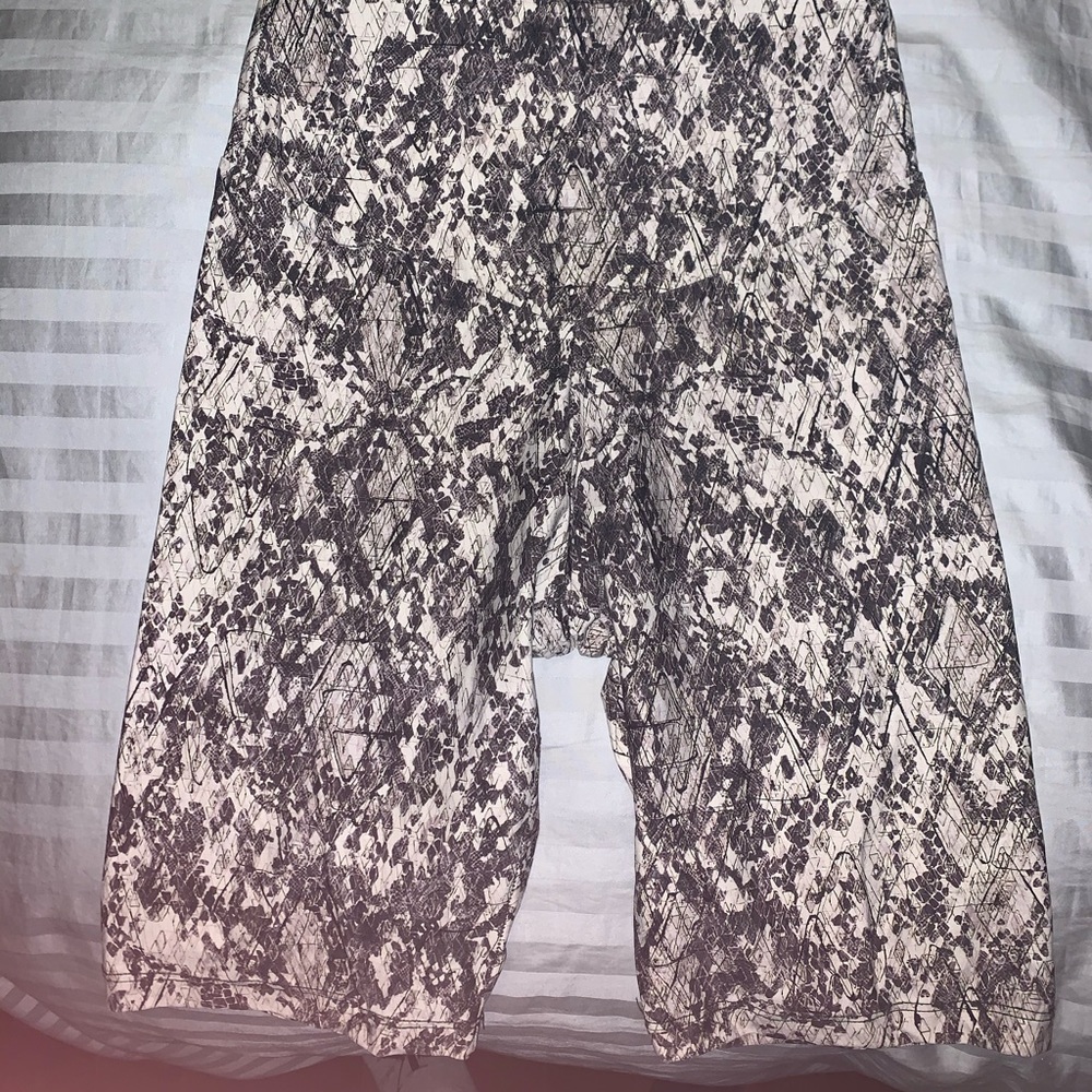 White, grey and black biker shorts